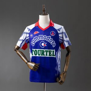 Home Shorts Paris Saint-Germain 1992-1993 France – Blue with Red Side Piping