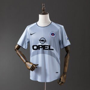 Away Jersey 1998-1999 Paris Saint-Germain France – Light Blue with Opel Sponsor