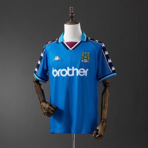 97/99 Manchester City Home Retro Jersey - front view