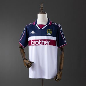 97/98 Manchester City Away Retro Jersey - front view
