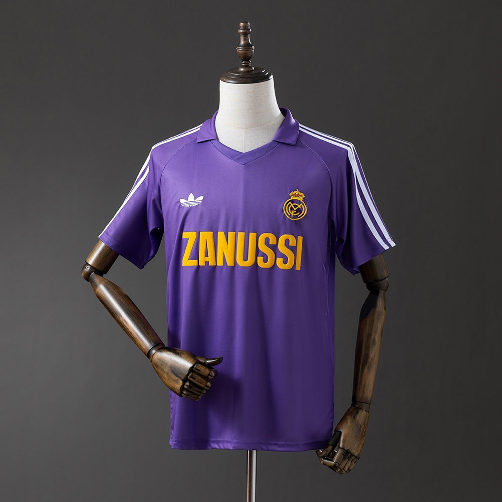 Real Madrid Away Jersey 1984-1985 - Purple with White Stripes — product photo