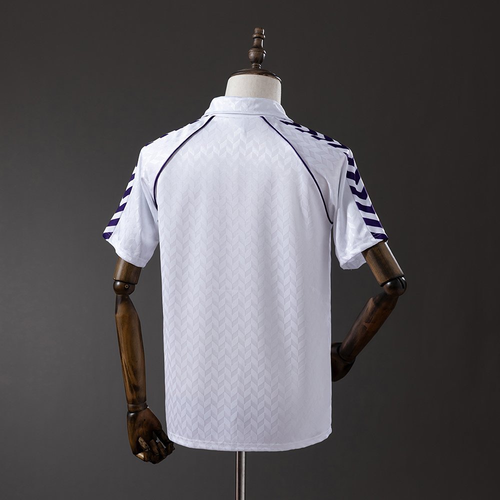 White Chevron Pattern Real Madrid 1986-1987 Home Jersey — alternate view 1
