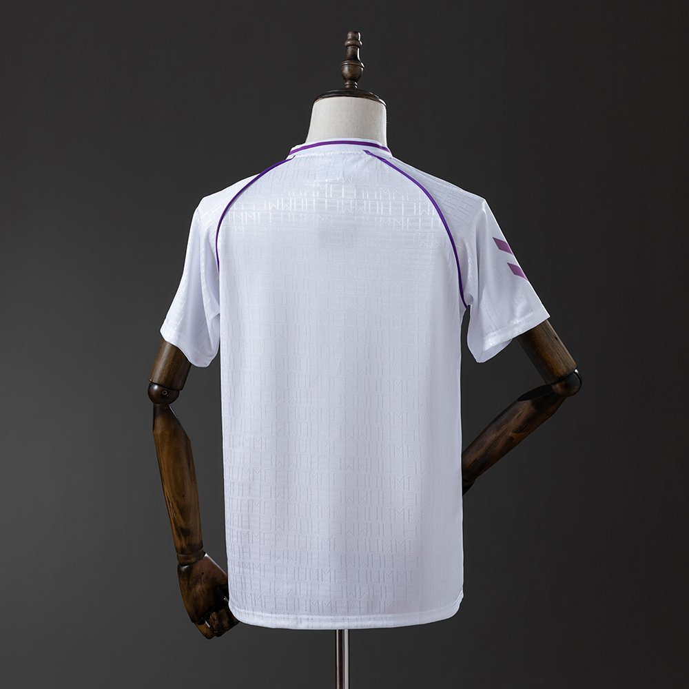 1990-1992 Real Madrid Home Jersey, White with Purple Trim — alternate view 1