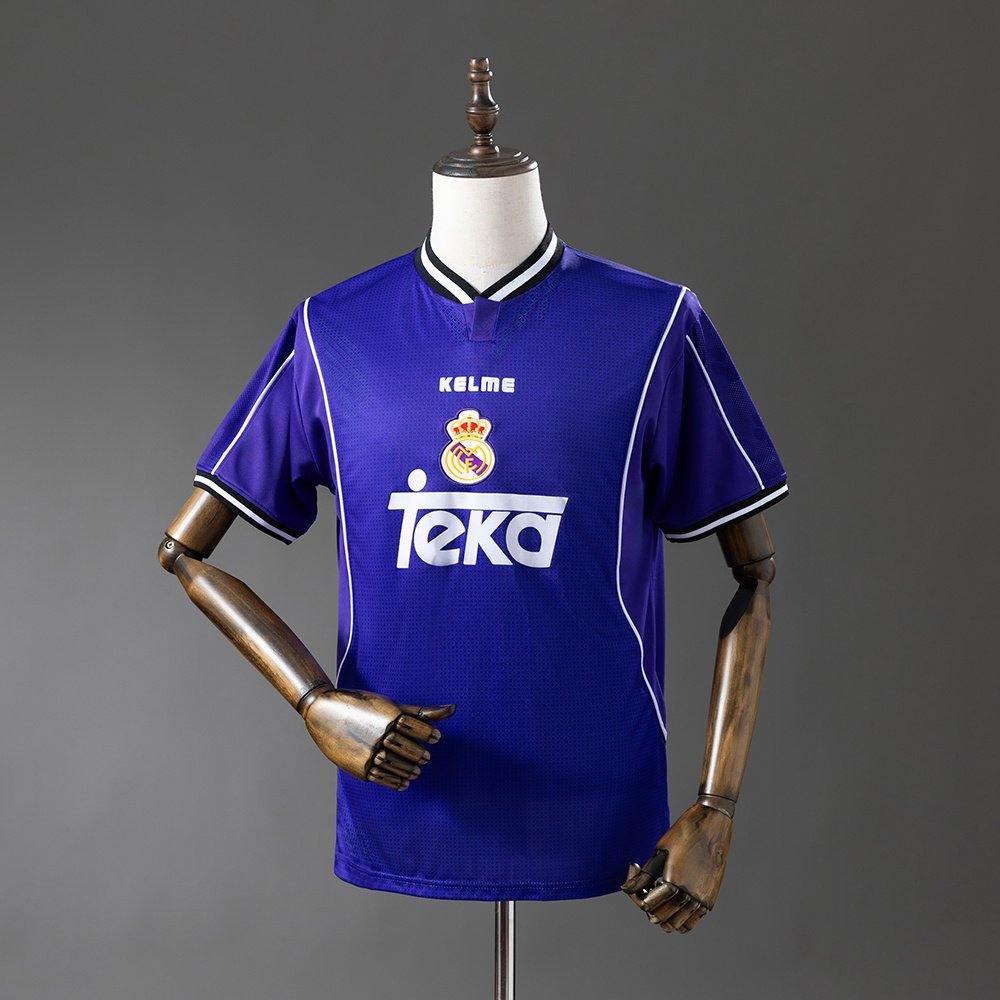 Purple White Trim Real Madrid 1997-1998 Away Jersey — product photo