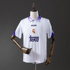 1997-1998 Real Madrid Home Jersey - White with Purple Collar — product photo