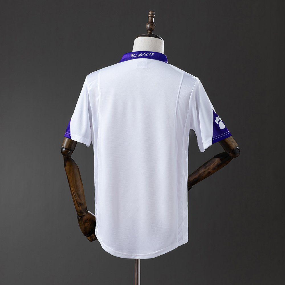 1997-1998 Real Madrid Home Jersey - White with Purple Collar — alternate view 1