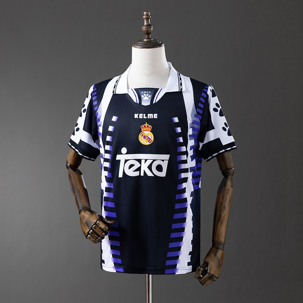 Real Madrid Third Jersey 1997-1998 - Navy with Purple and White Pattern — product photo
