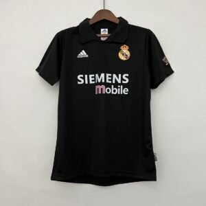 Black Polo Collar Real Madrid 2002-2003 Away Jersey — product photo