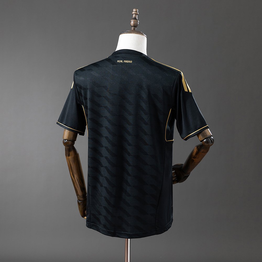 Real Madrid Away Jersey 2011-2012 - Black with Gold Trim — alternate view 1