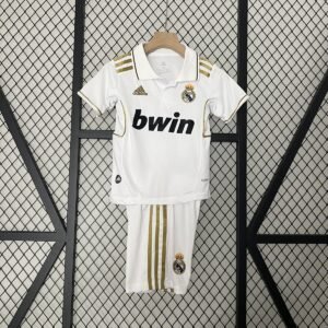 2011-2012 Real Madrid Home Kids Kit - White with Gold Trim — product photo