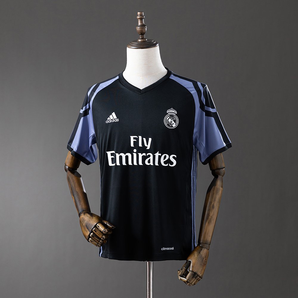 2016-2017 Real Madrid Third Jersey - Black with Teal Trim — product photo