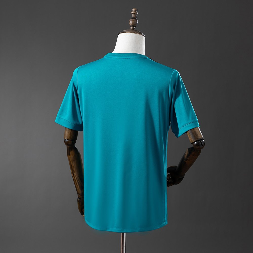 2017-2018 Real Madrid Third Jersey, Teal with Pixel Pattern — alternate view 1