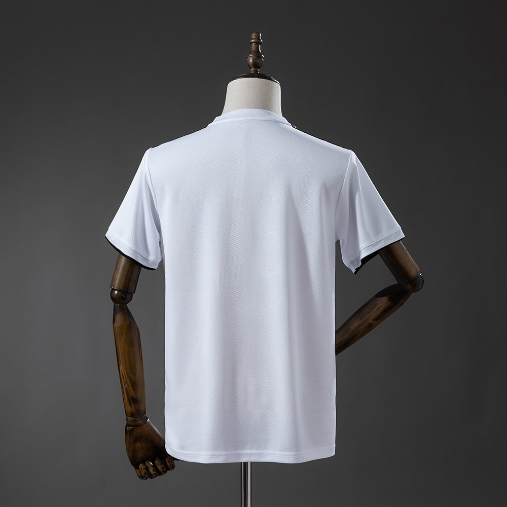 White Black Shoulder Stripes Real Madrid 2018-2019 Home Jersey — alternate view 1