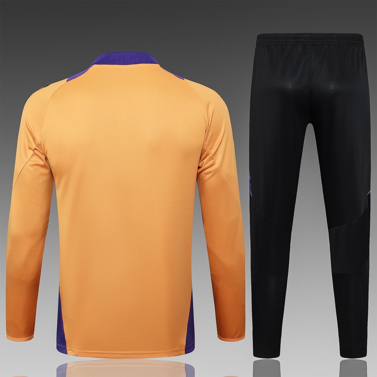 Real Madrid 2024-2025 Training Suit in Orange with Purple Panels — alternate view 1