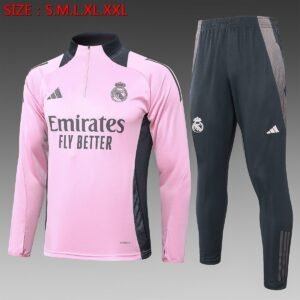 Pink Dark Grey Panels Real Madrid 2024-2025 Training Suit — product photo
