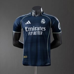 Real Madrid Away Jersey 2025-2026 - Navy with White Piping — product photo