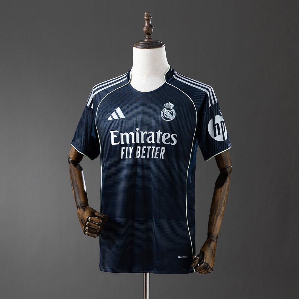 Navy White Piping Real Madrid 2025-2026 Away Jersey — product photo