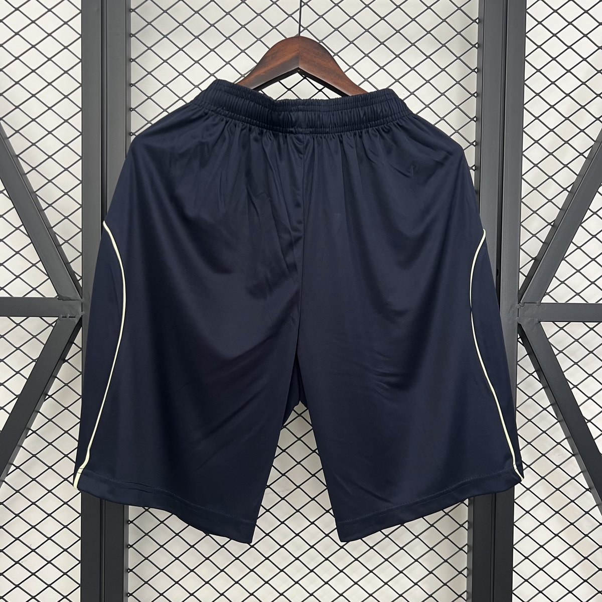 2025-2026 Real Madrid Away Shorts, Navy with White Piping — product photo