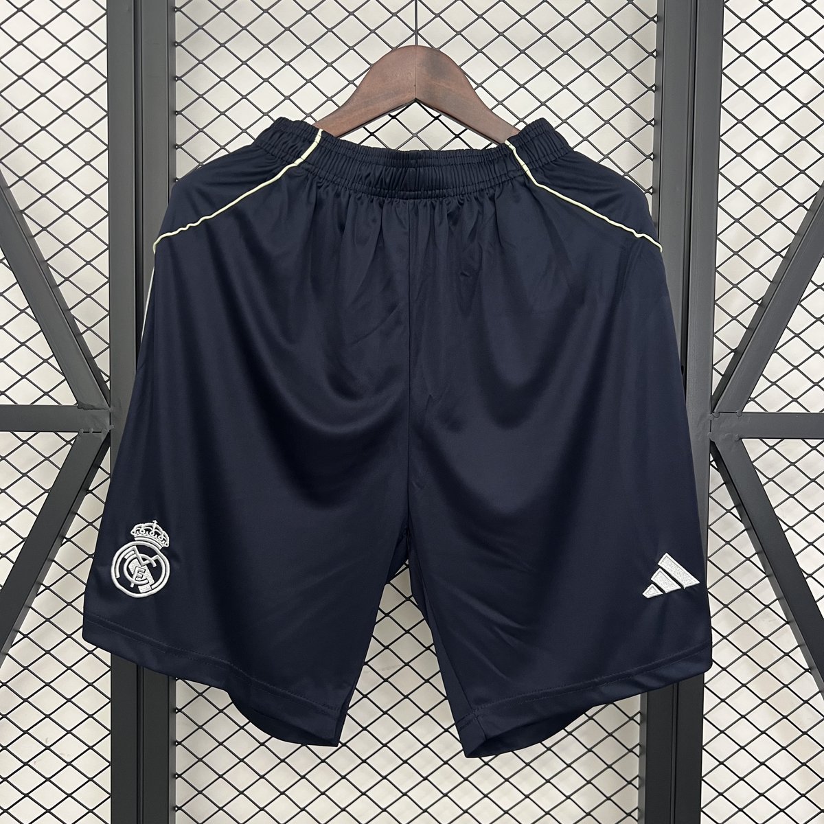 2025-2026 Real Madrid Away Shorts, Navy with White Piping — alternate view 1