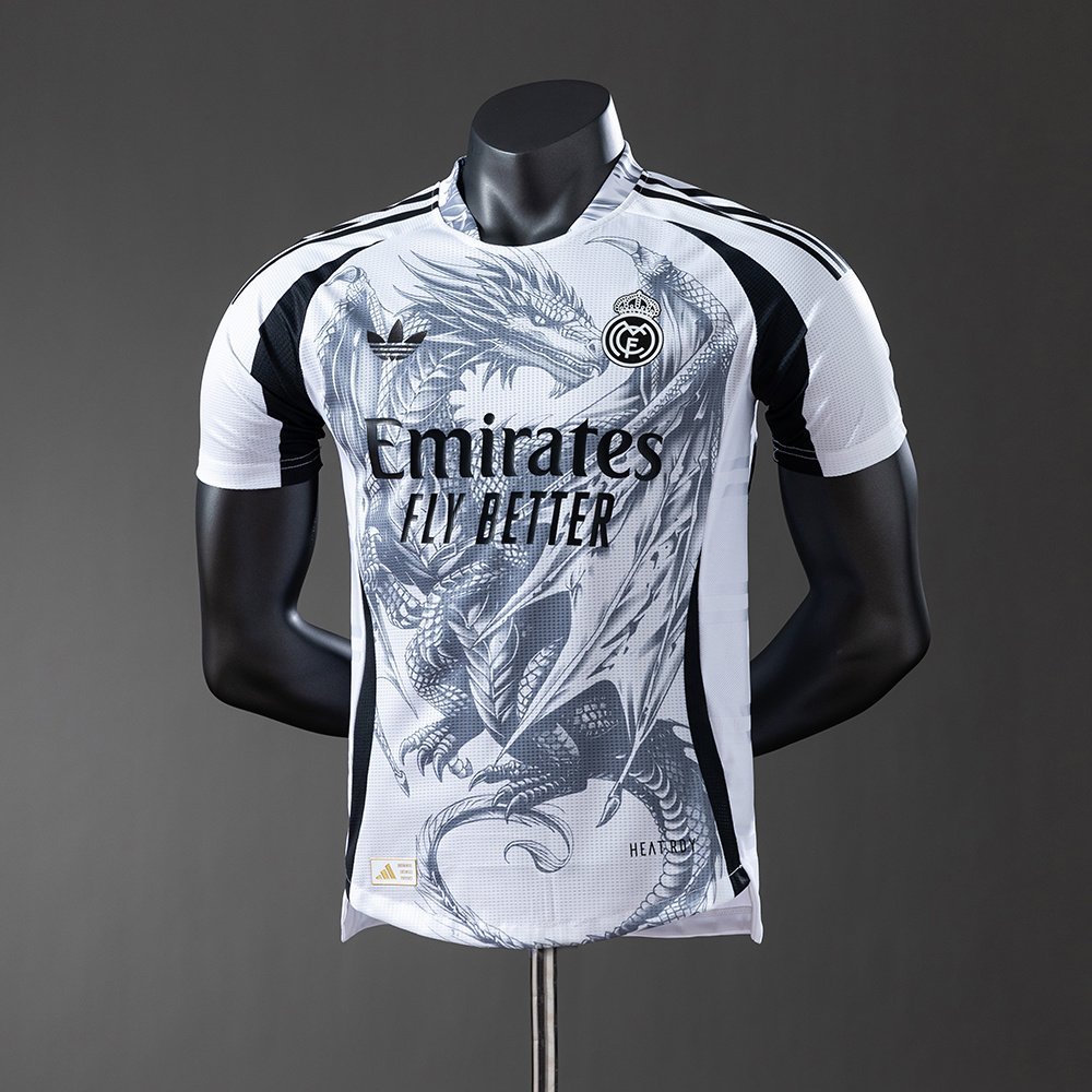 Real Madrid Home Jersey 2025-2026 - White with Gold Trim — product photo