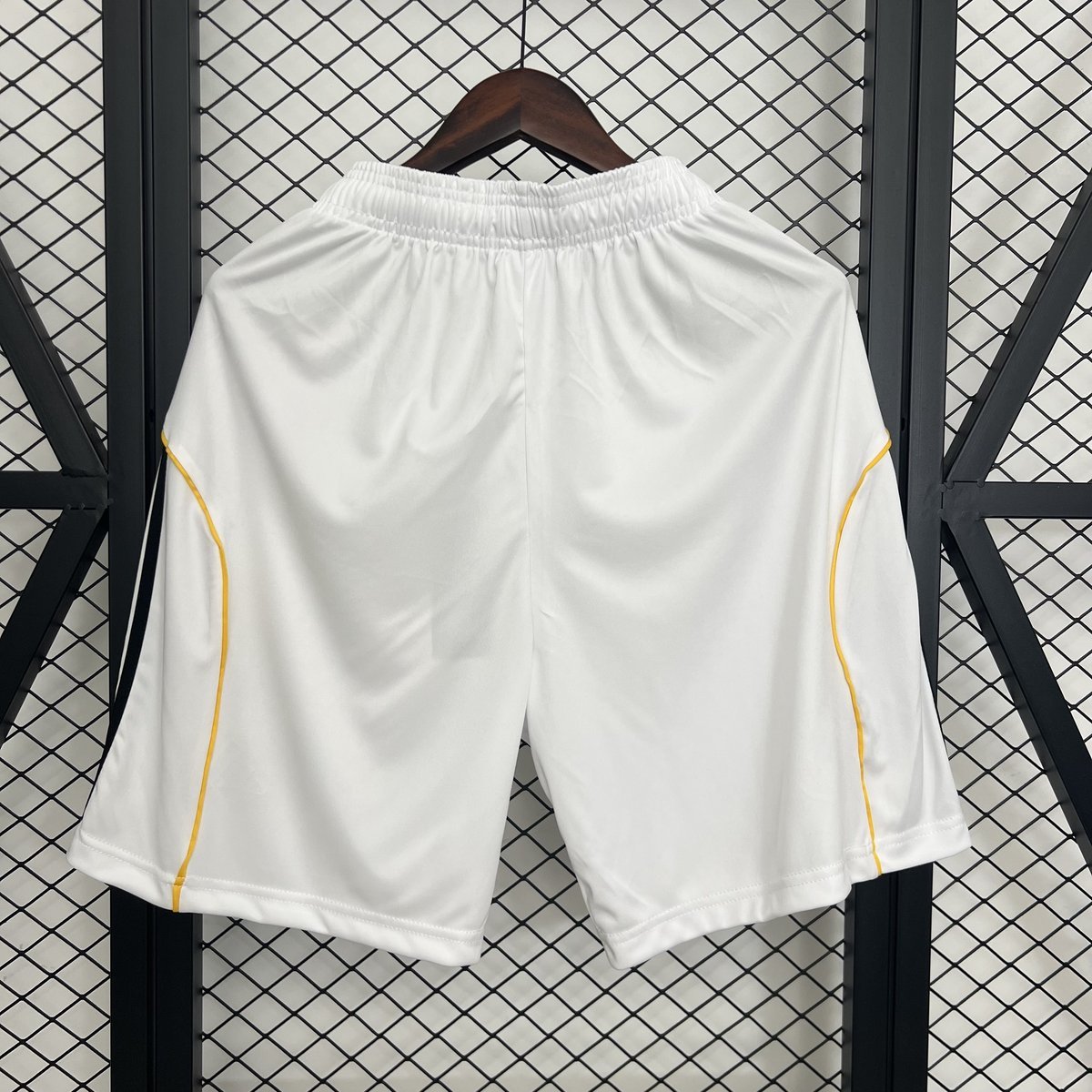 Real Madrid Home Shorts 2025-2026 - White with Black Stripes — alternate view 1
