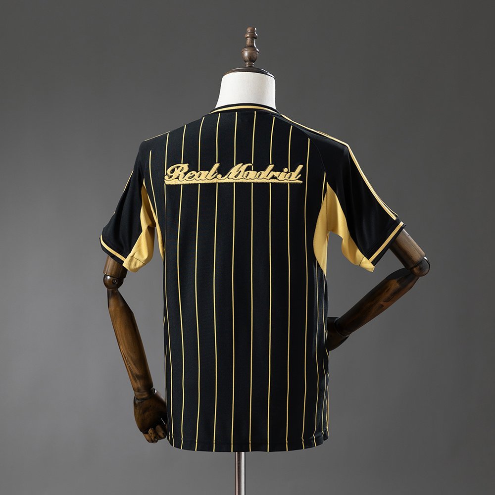 Real Madrid 2025-2026 Jersey in Black with Gold Pinstripes — alternate view 1