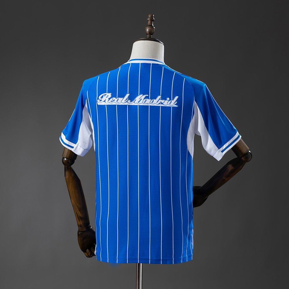 2025-2026 Real Madrid Jersey, Blue with White Pinstripes — alternate view 1