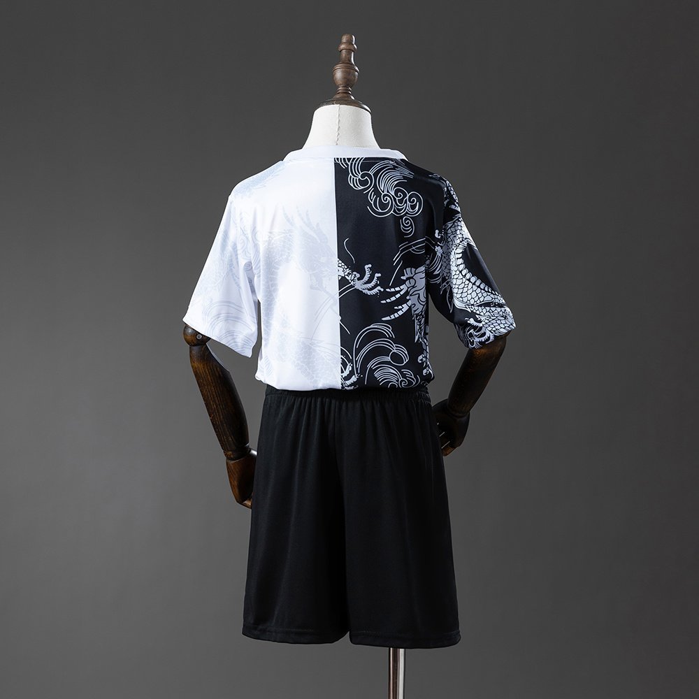 2025-2026 Real Madrid Kids Kit - Black and White with Dragon Print — alternate view 1