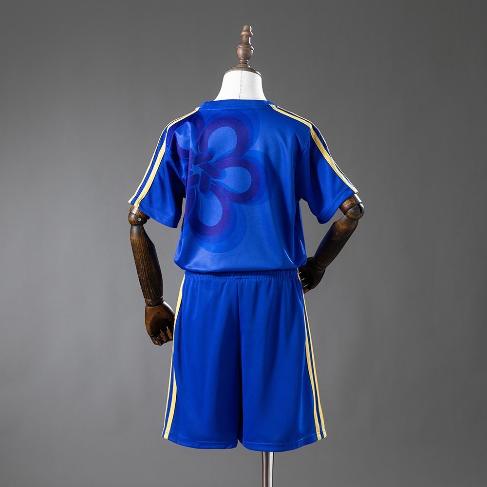 Blue Gold Trim and Trefoil Real Madrid 2025-2026 Kids Kit — alternate view 1