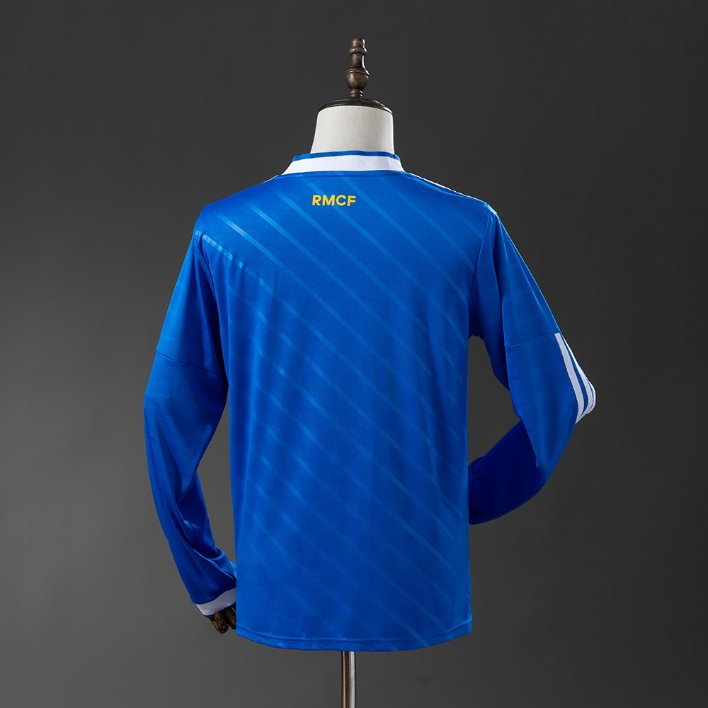 2025-2026 Real Madrid Third Long Sleeve Jersey, Blue with White Stripes — alternate view 1