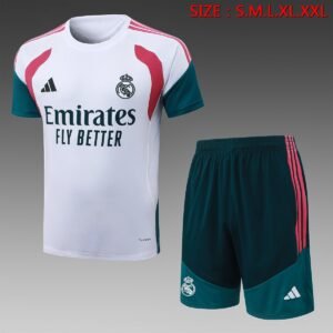 2026-2027 Real Madrid Away Jersey - White with Rose Red Panels — product photo