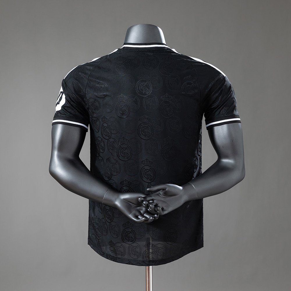 Black Tonal Crest Pattern Real Madrid 2026-2027 Jersey — alternate view 1