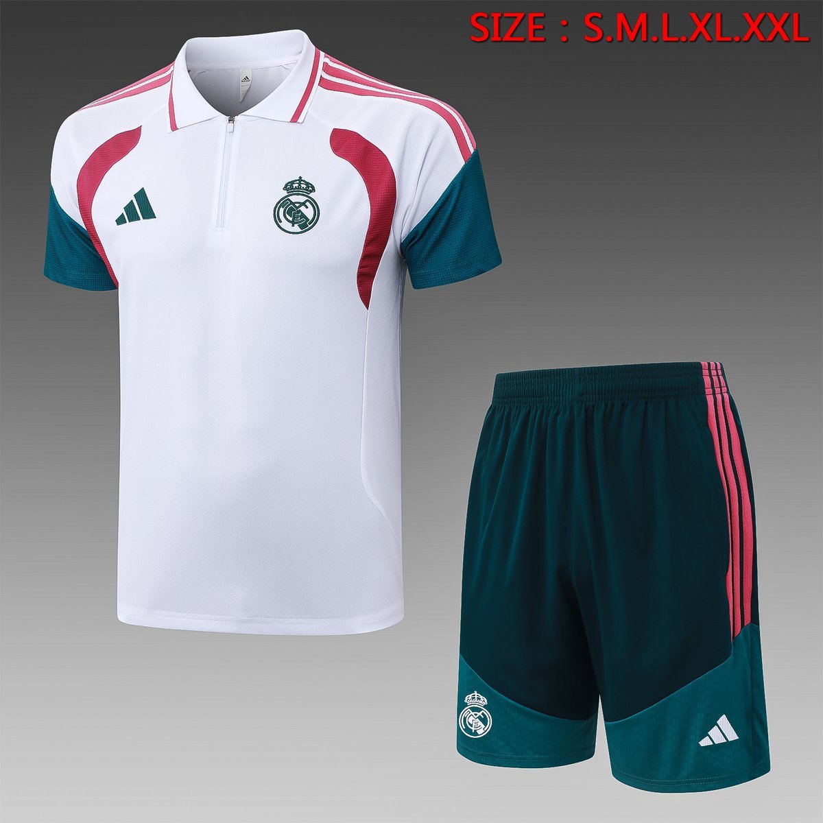 Real Madrid Jersey 2026-2027 - White with Rose Red Panels — product photo