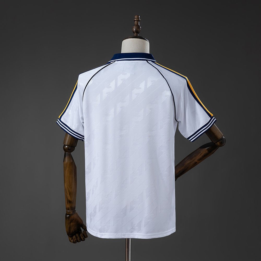 Real Madrid Jersey 2026-2027 - White with Navy Collar and Sleeve Stripes — alternate view 1