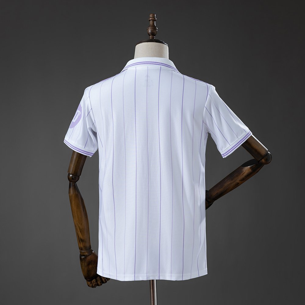 2026-2027 Real Madrid Jersey - White with Purple Pinstripes — alternate view 1