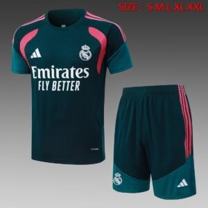 2026-2027 Real Madrid Third Jersey, Dark Teal with Pink Accents — product photo