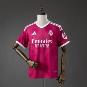 2026-2027 Real Madrid Third Jersey, Pink with White Trim — product photo