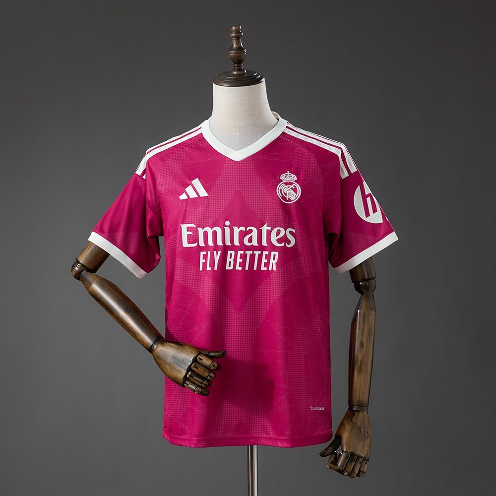 2026-2027 Real Madrid Third Jersey, Pink with White Trim — product photo