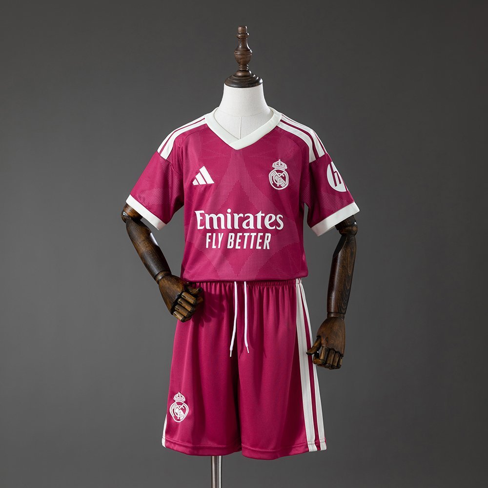 Real Madrid Third Kids Kit 2026-2027 - Pink with White Trim — product photo