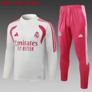 Beige Pink Panels Real Madrid 2026-2027 Training Suit — product photo