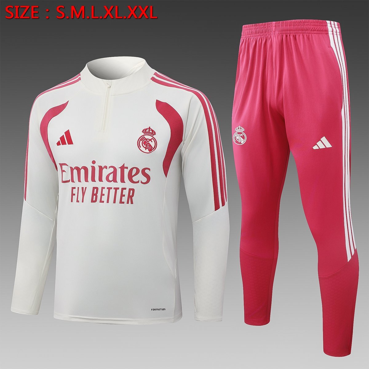 Beige Pink Panels Real Madrid 2026-2027 Training Suit — product photo