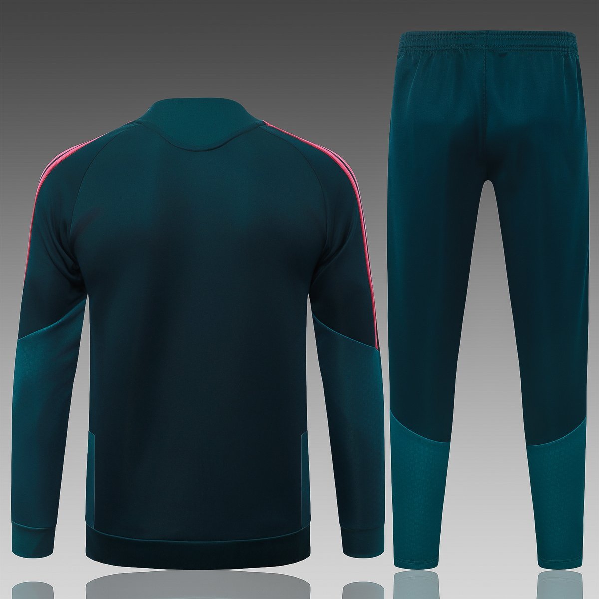 2026-2027 Real Madrid Training Suit - Dark Green with Pink Stripes — alternate view 1