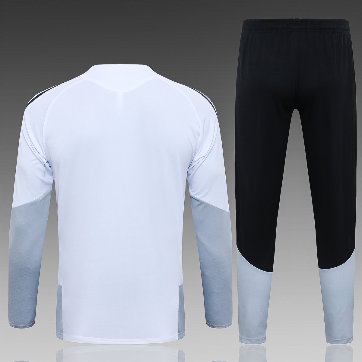 Real Madrid 2026-2027 Training Suit in White with Black Shoulder Panels — alternate view 1