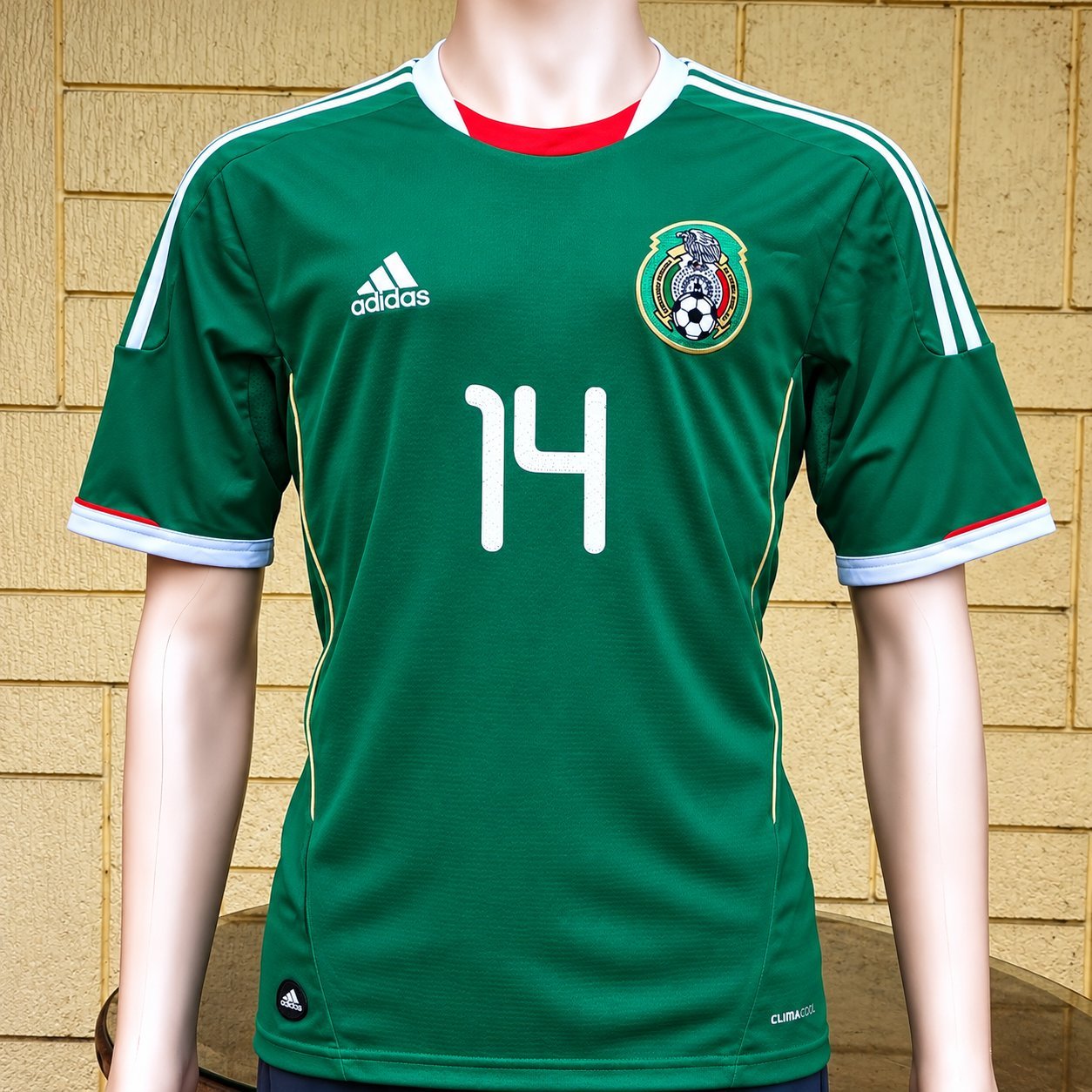 adidas Mexico #14 home jersey — modern green kit